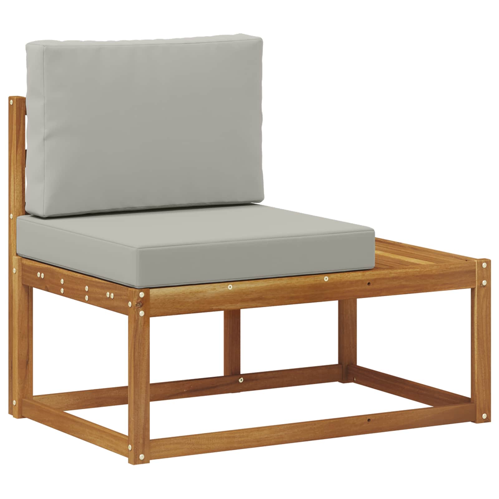 Set vanjskih sofa s jastukom 5 Komad Prirodna i svijetlo siva