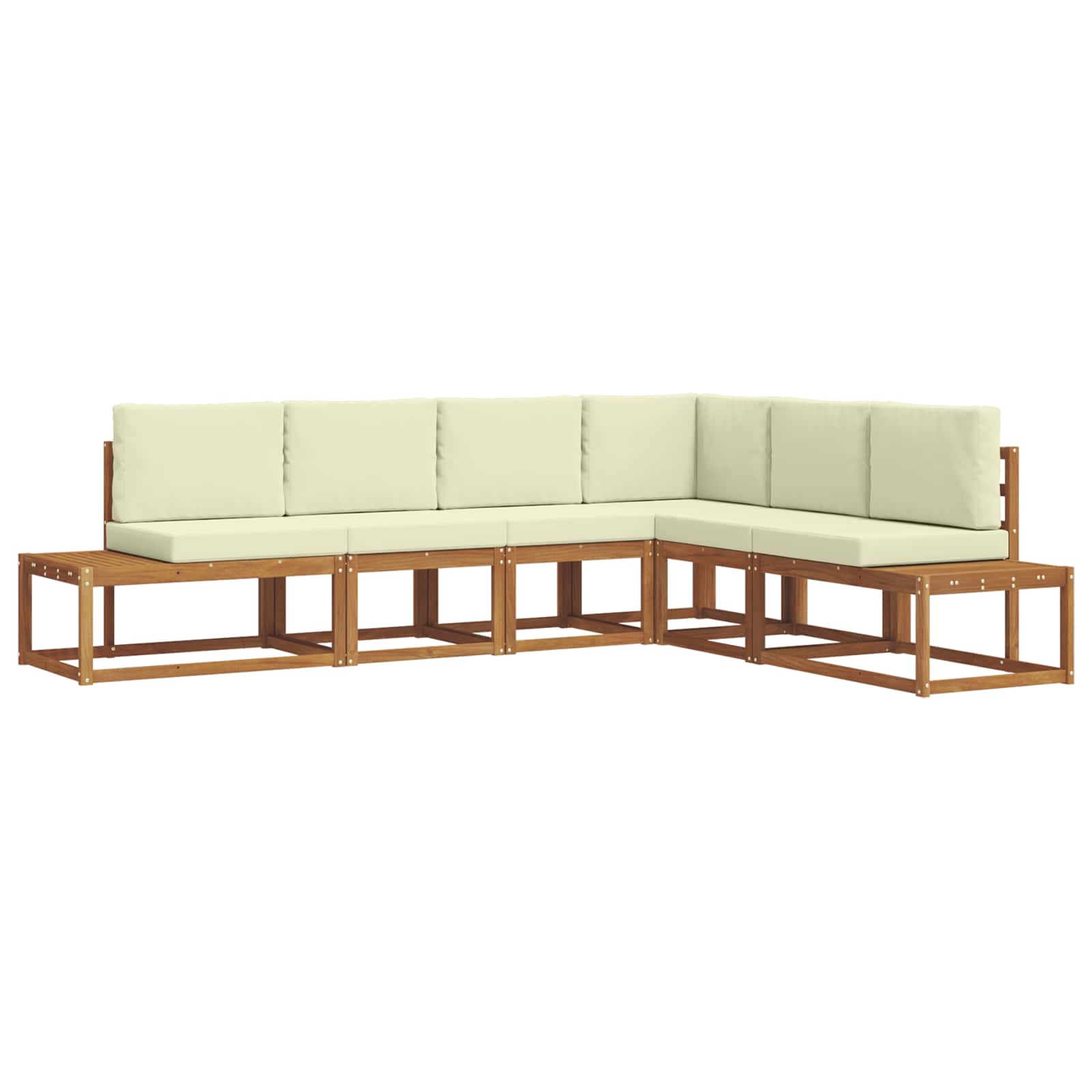 Set vanjskih sofa s jastukom 6 Komad Prirodna i krem