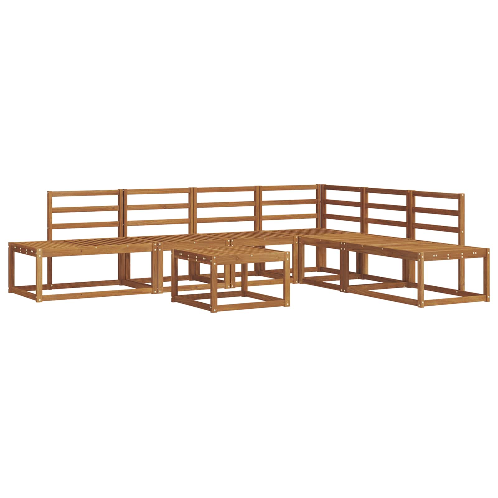Set vanjskih sofa 7 Komad Prirodna Čvrsto drvo akacije