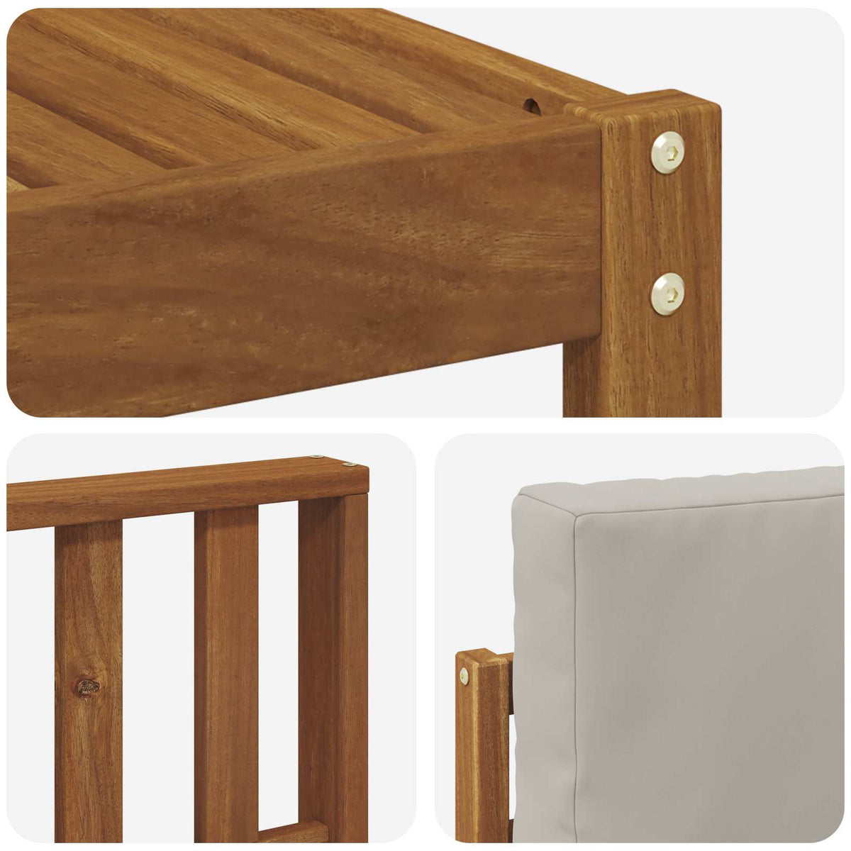Set vanjskih sofa 10 kom. Prirodna i svijetlo siva