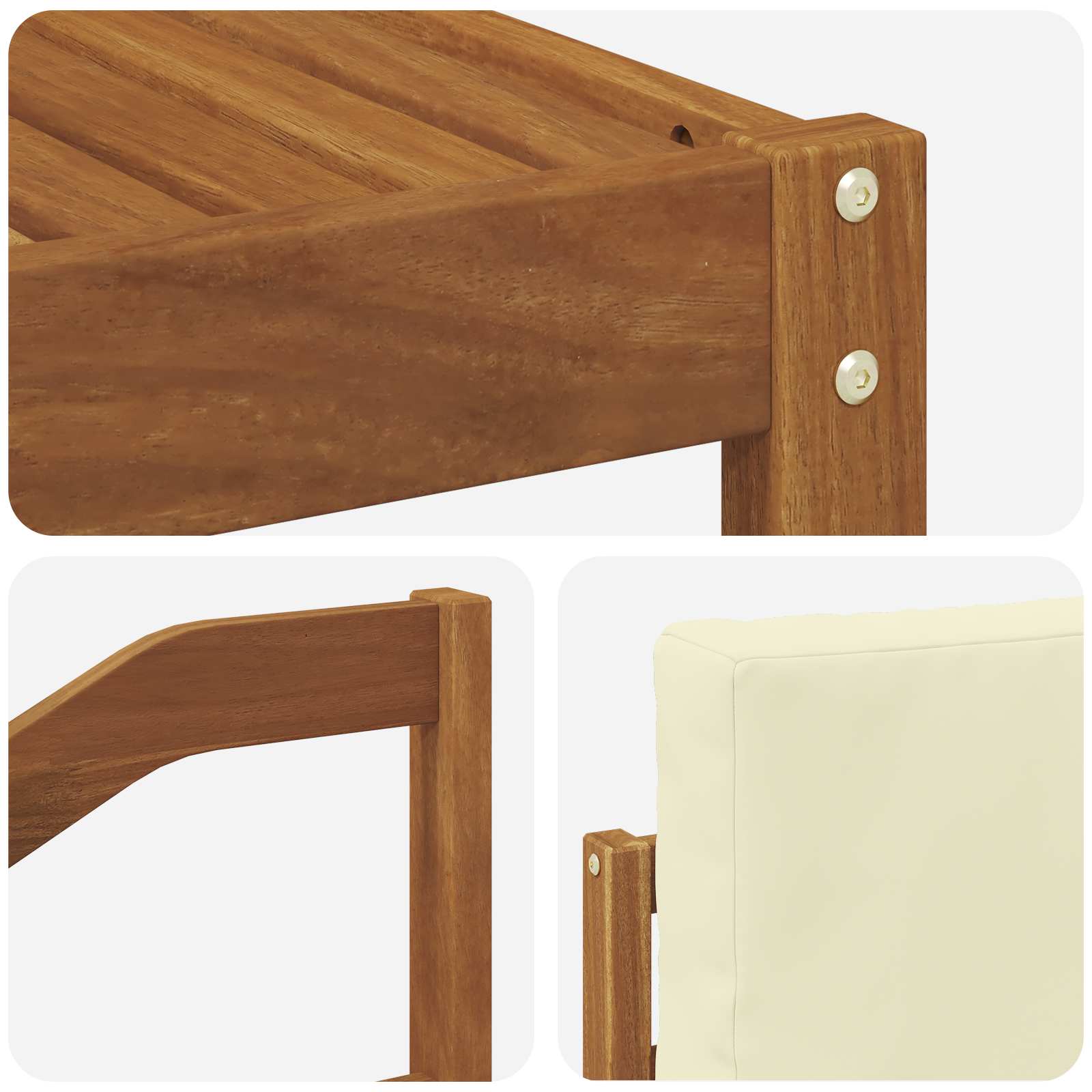 Set vanjskih sofa s jastukom 10 pcs Prirodna i krem
