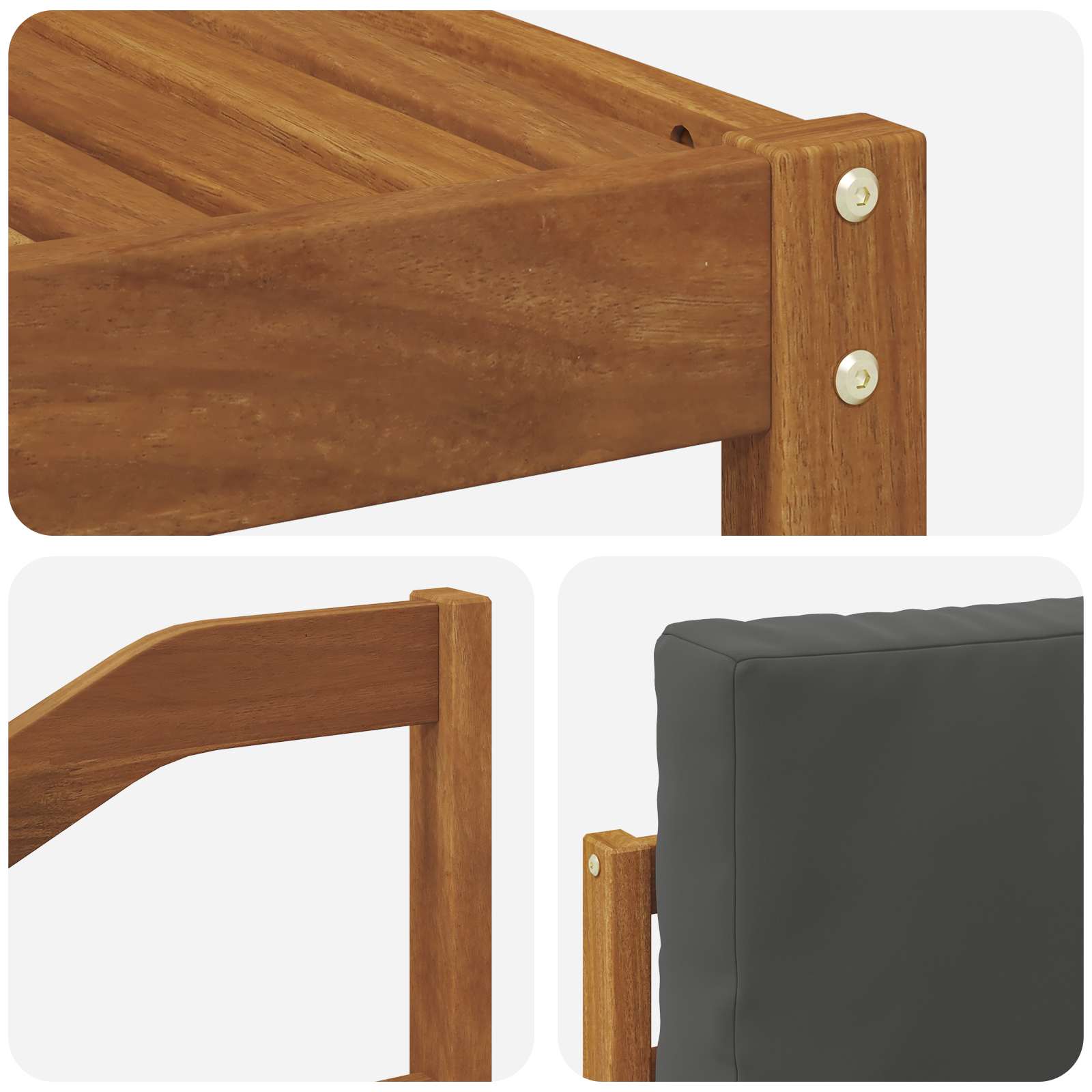 Set vanjskih sofa s jastukom 10 pcs Prirodna i antracit