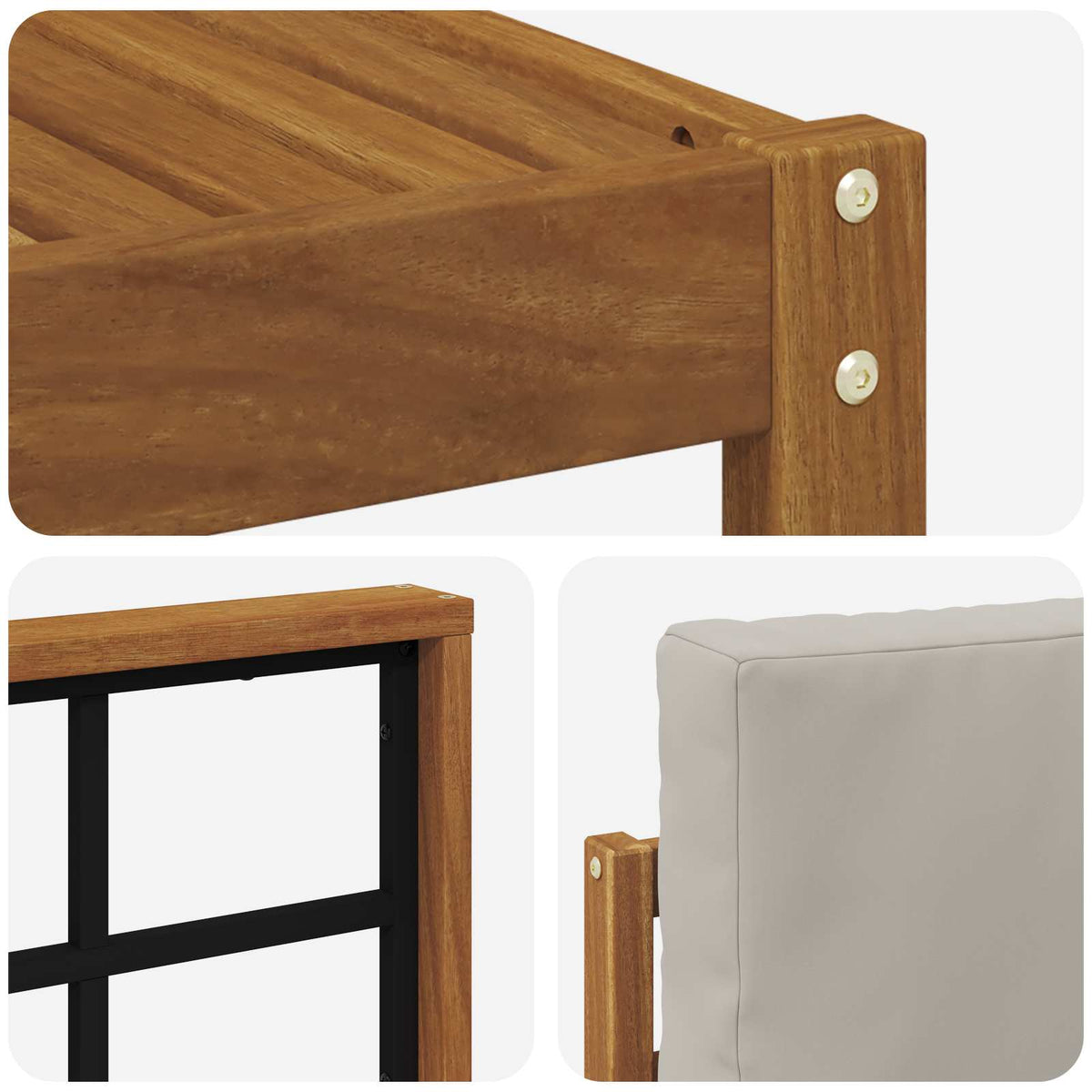 Set vanjskih sofa 11 kom. Prirodna i svijetlo siva