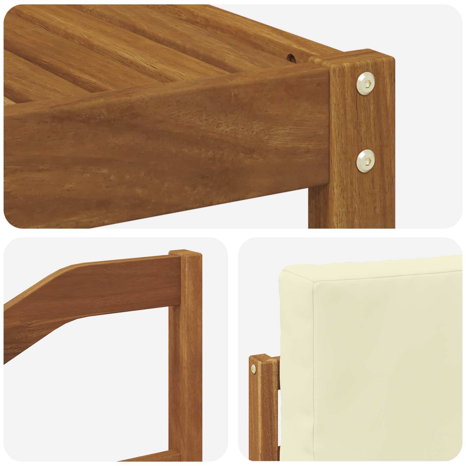 Set vanjskih sofa s jastukom 11 pcs Prirodna i krem