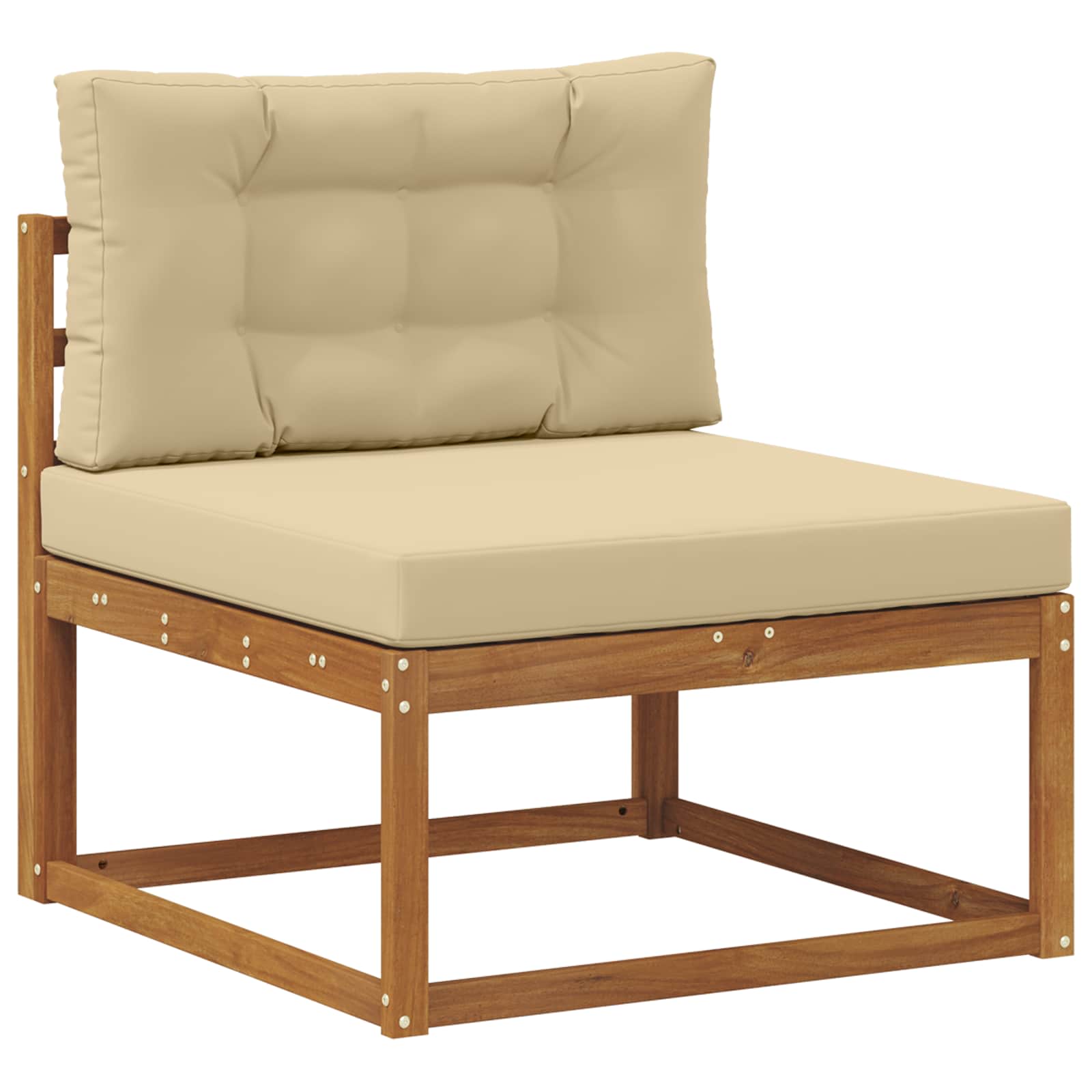 Set vanjskih sofa s jastukom 3 pcs Prirodna i bež