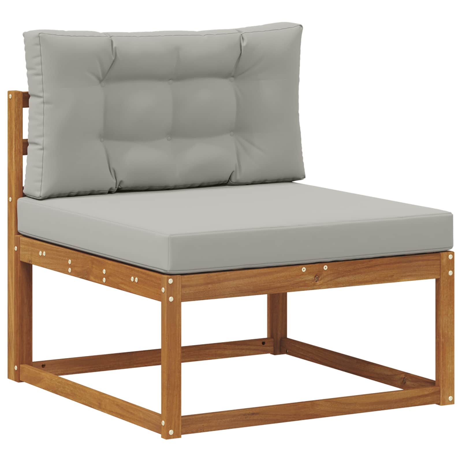 Set vanjskih sofa 7 pcs Prirodna i svijetlo siva