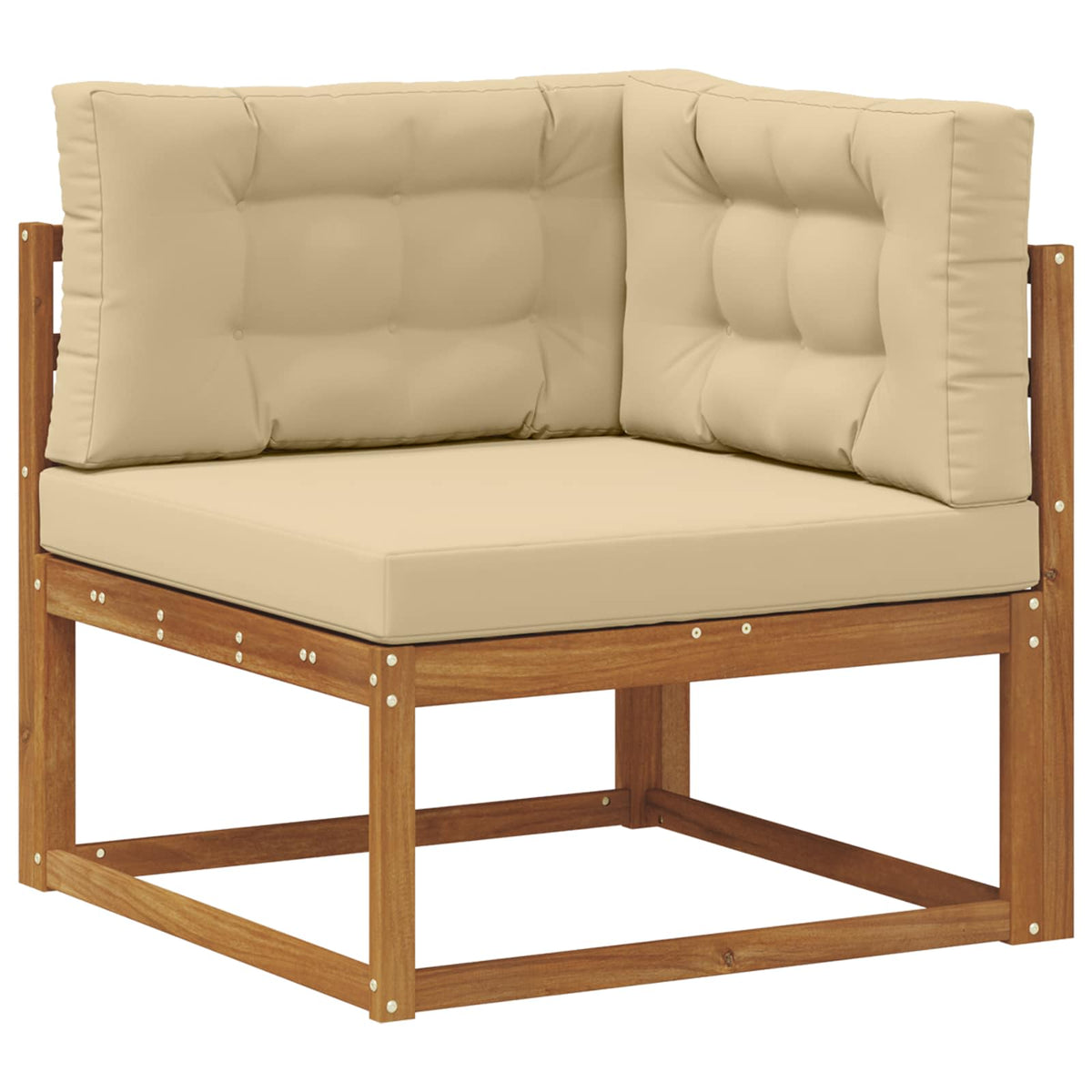 Set vanjskih sofa 6 kom. Prirodna i bež Smeđa 329 x 170,5 x 73 cm