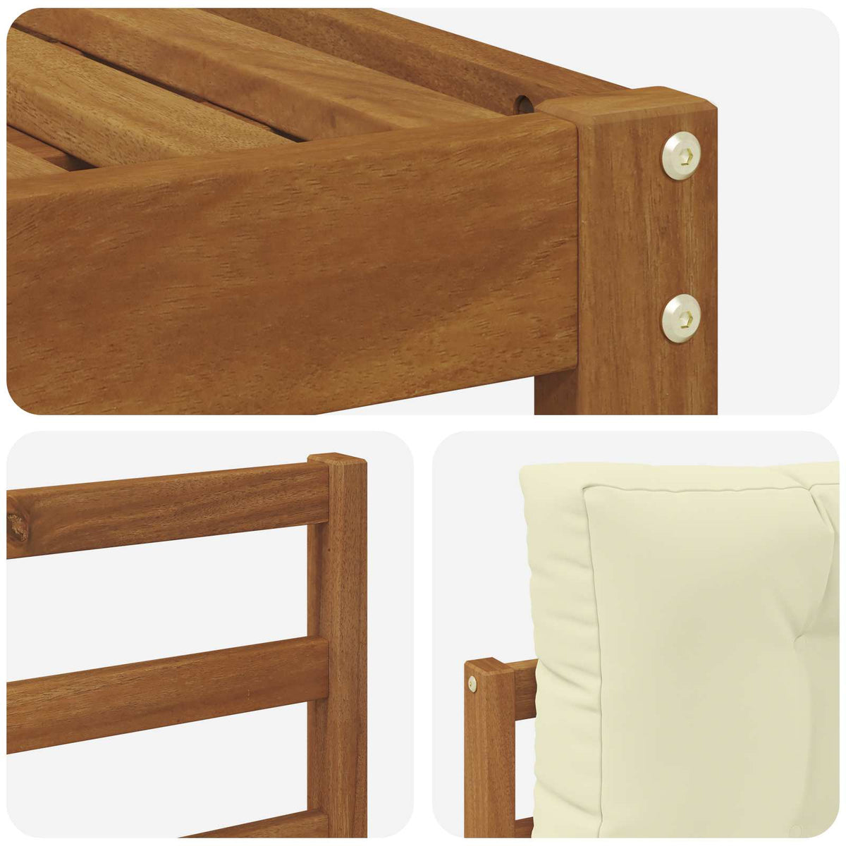 Set vanjskih sofa 8 kom. Prirodna i krem Smeđa 404 x 245,5 x 73 cm
