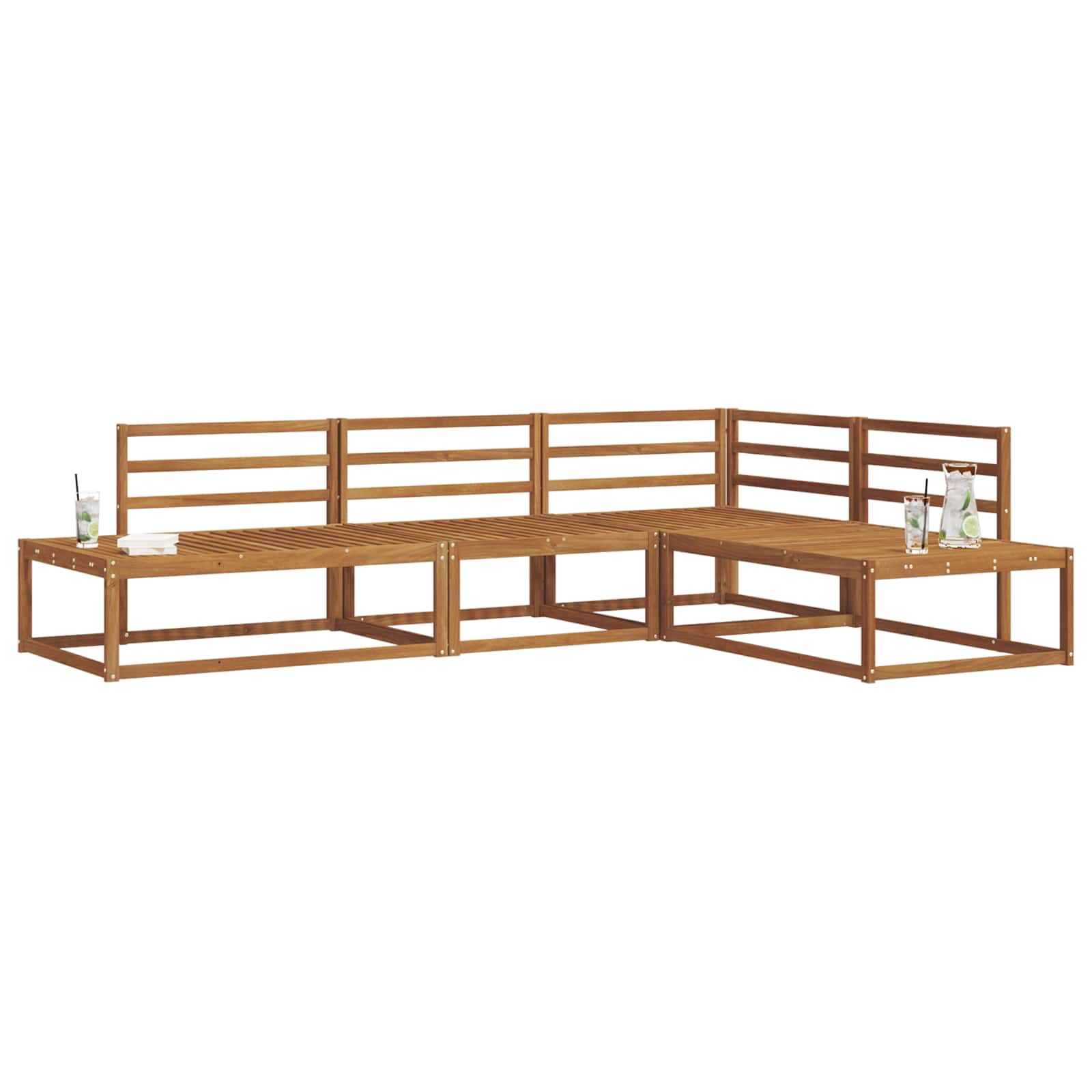 Set vanjskih sofa Prirodna Čvrsto drvo akacije