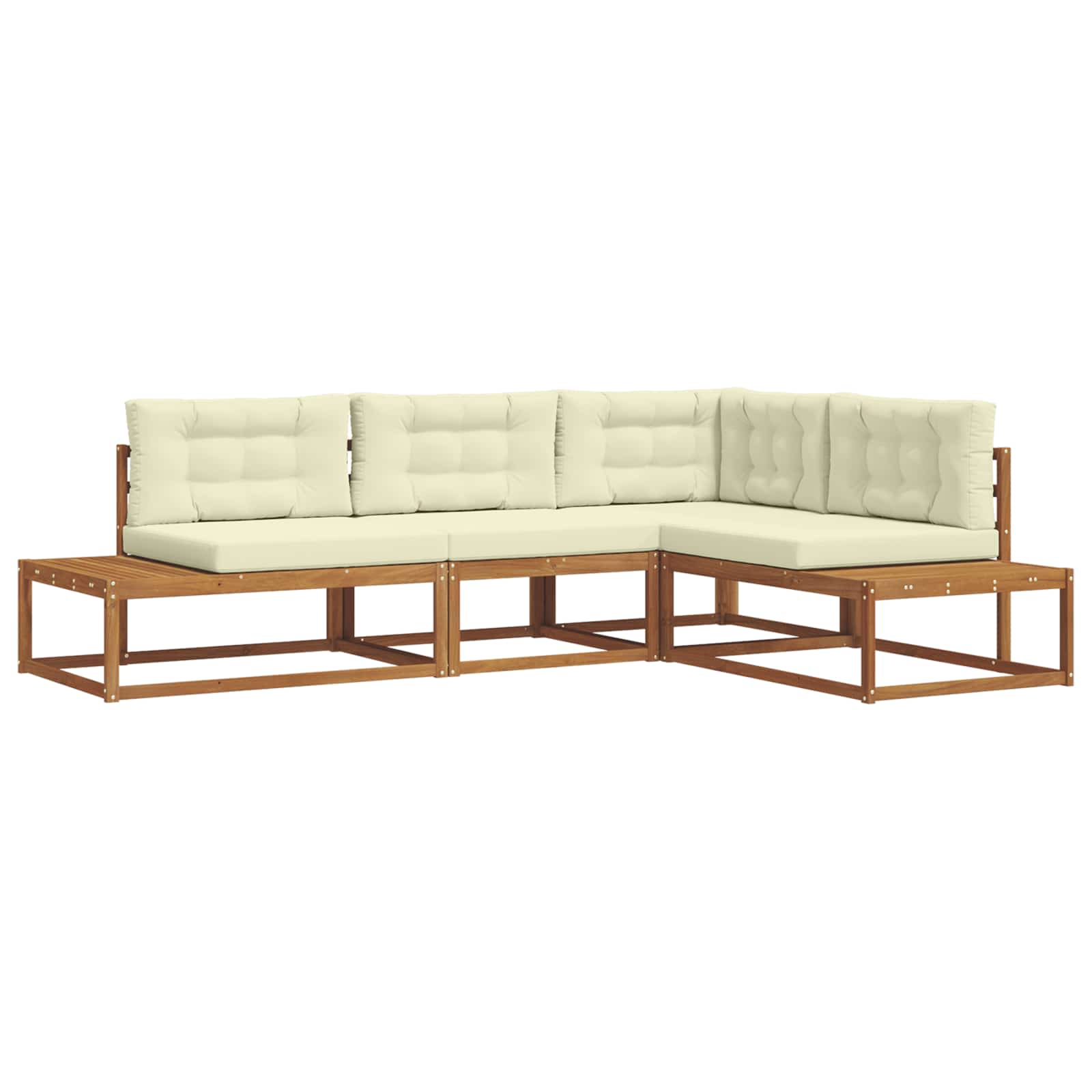 Set vanjskih sofa Prirodna i krem
