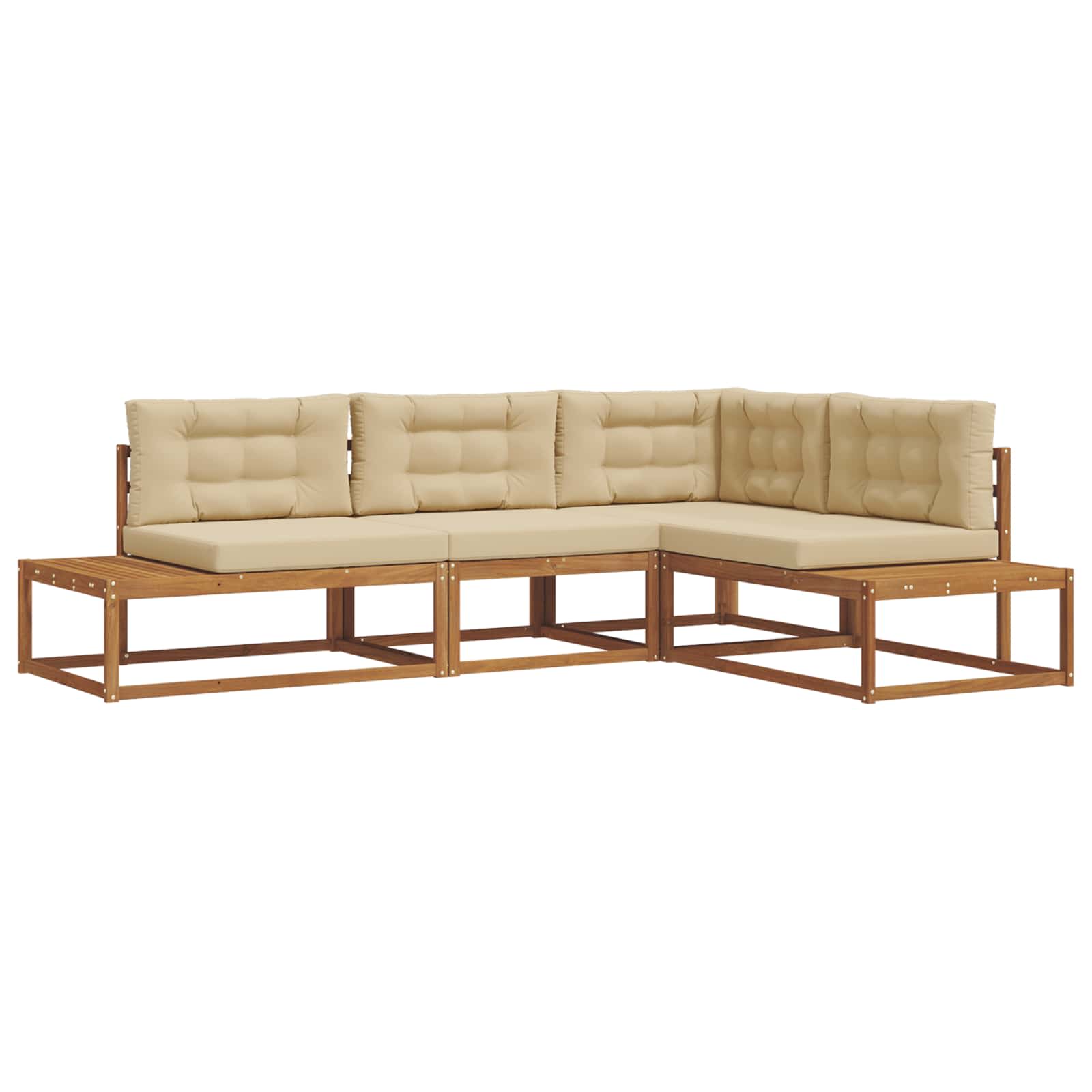 Set vanjskih sofa Prirodna i bež