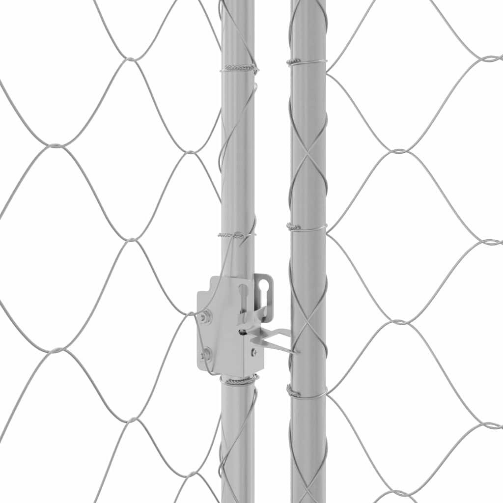 Kavez za pse Srebrno 400 x 200 x 200 cm Cinkani čelik