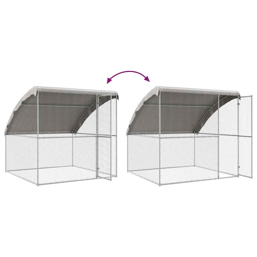 Kavez za piliće 4 pcs Srebrno 800 x 200 x 200 cm Cinkani čelik