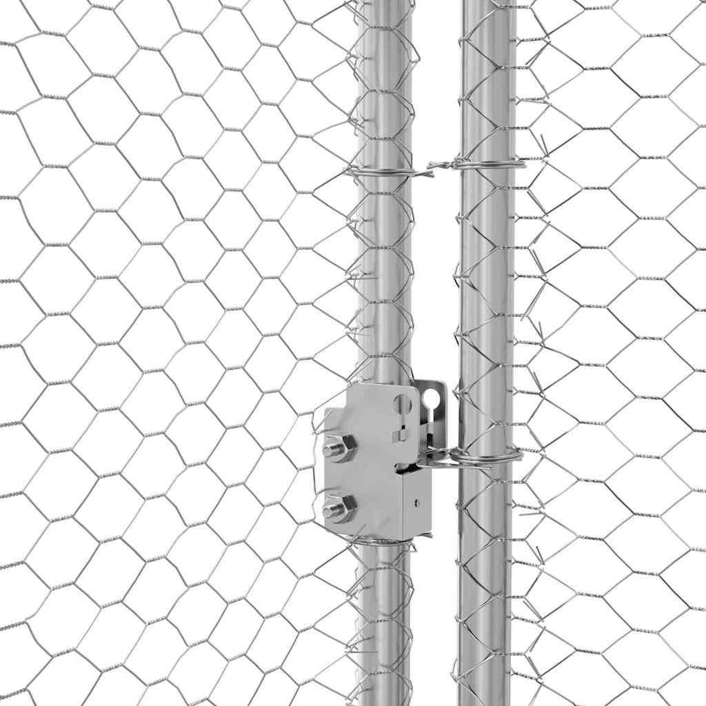 Kavez za piliće 2 pcs Srebrno 400 x 200 x 200 cm Cinkani čelik