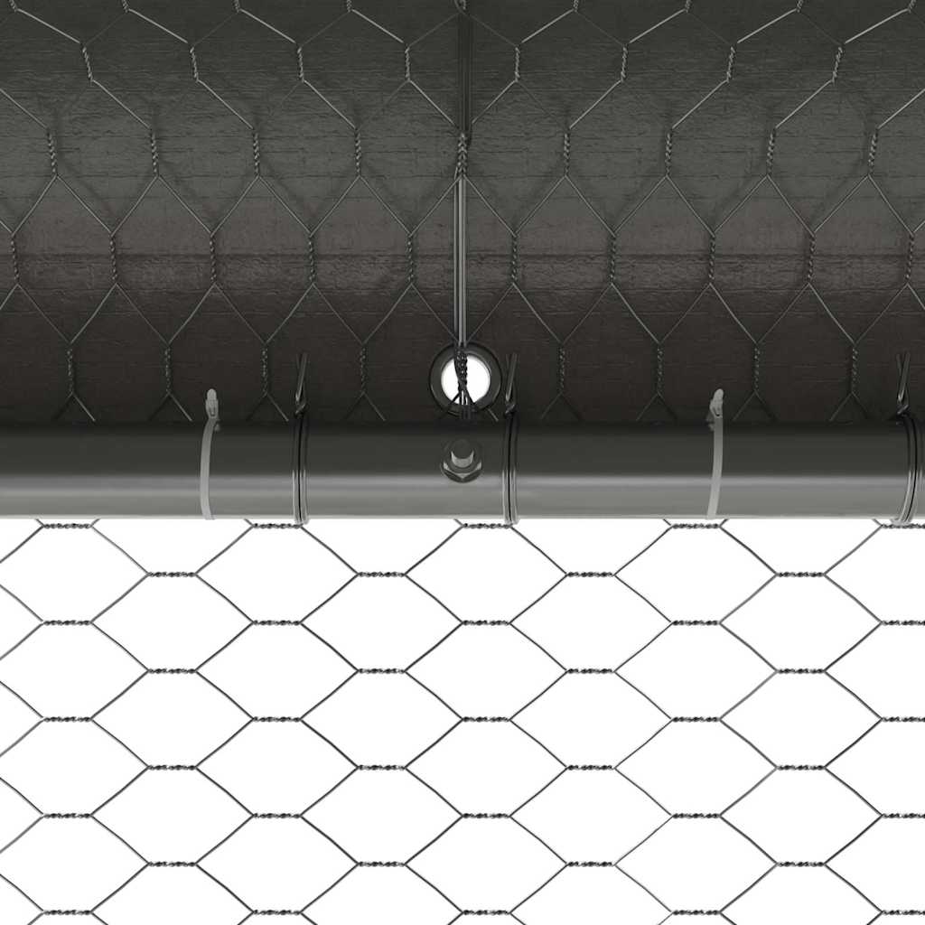 Kavez za piliće 2 pcs Srebrno 400 x 200 x 200 cm Čelik i PE