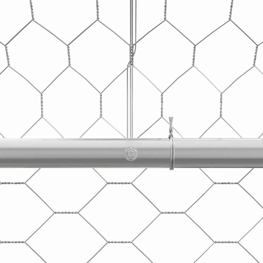 Kućica za pse 3 pcs Srebrno 6 x 2 x 2 m Pocinčani čelik