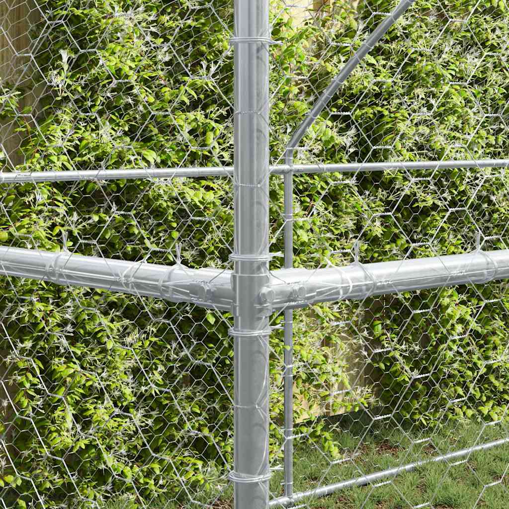 Kućica za pse 3 kom. Srebrna 6 x 2 x 2 m Pocinčani čelik