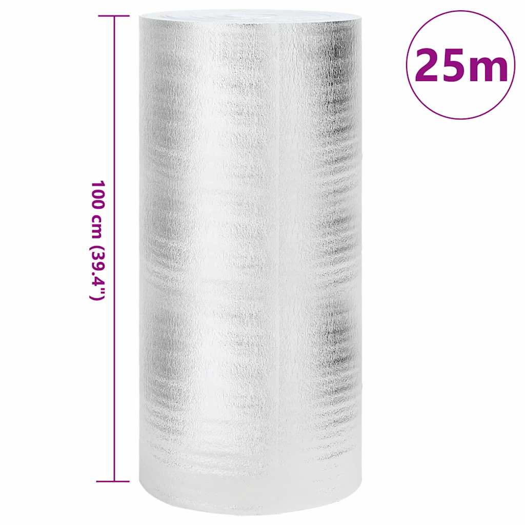 Reflektor topline za radijator Srebrno 25 x 1 m Polietilen