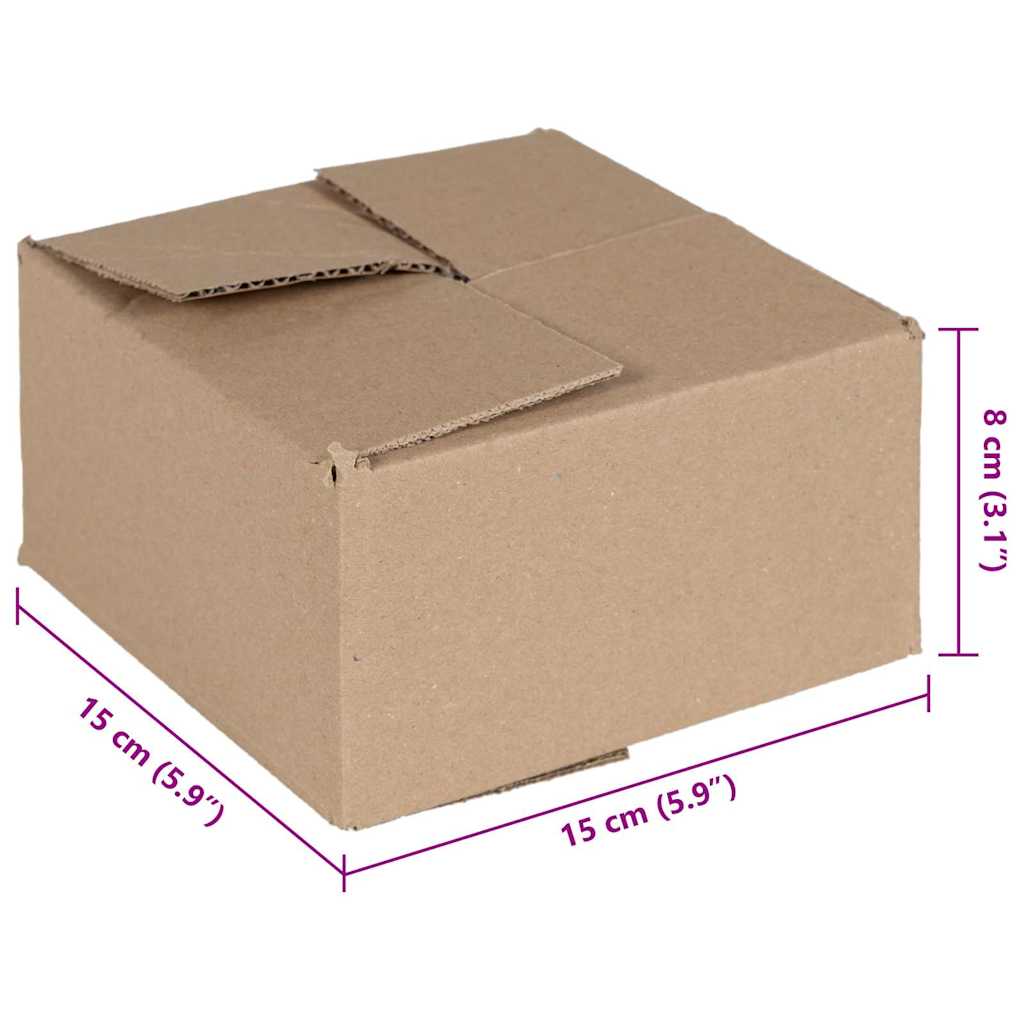 Preklopna kutija 50 pcs Prirodna 15 x 15 x 8 cm Karton