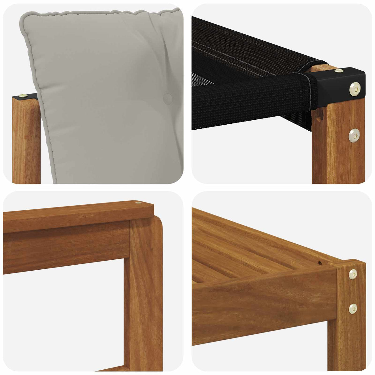 Set vanjskih sofa 5 kom. Prirodna i svijetlo siva