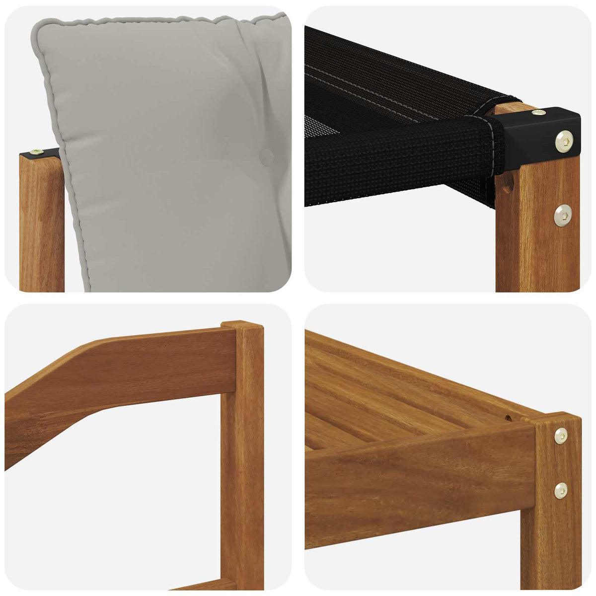 Set vanjskih sofa 5 kom. Prirodna i svijetlo siva