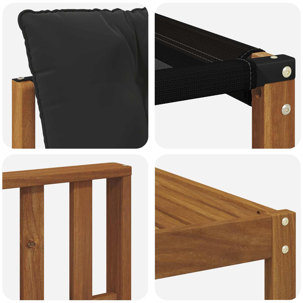 Set vanjskih sofa 8 kom. Prirodna i crna