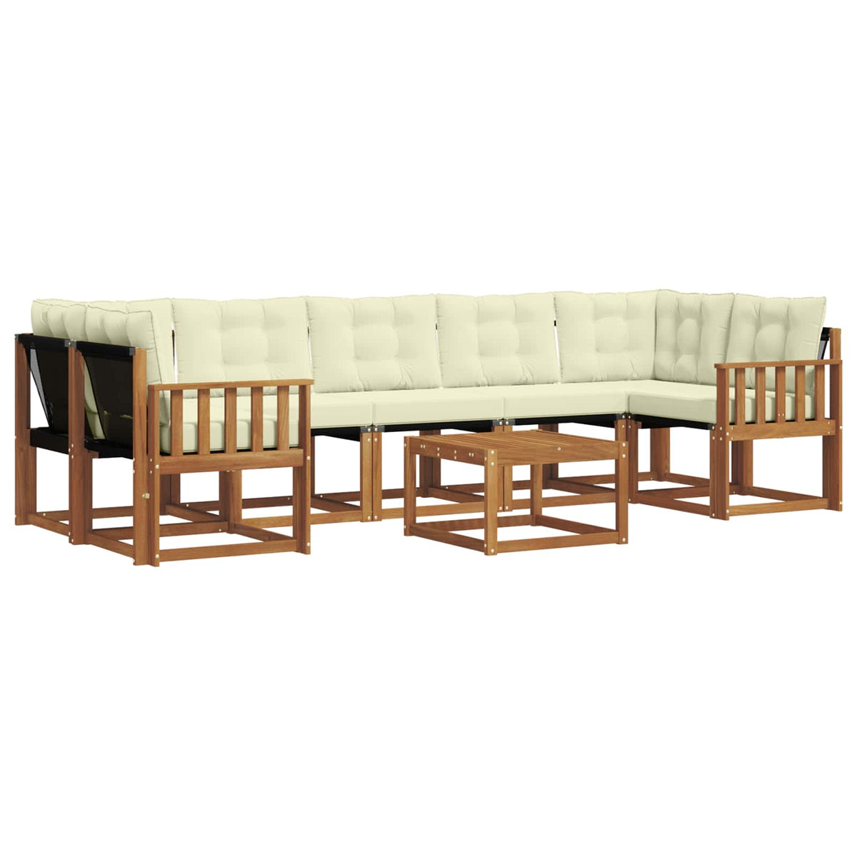 Set vanjskih sofa 8 kom. Prirodna i krem