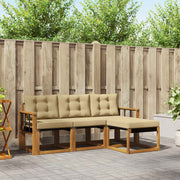 Set vanjskih sofa 4 kom. Prirodna i bež
