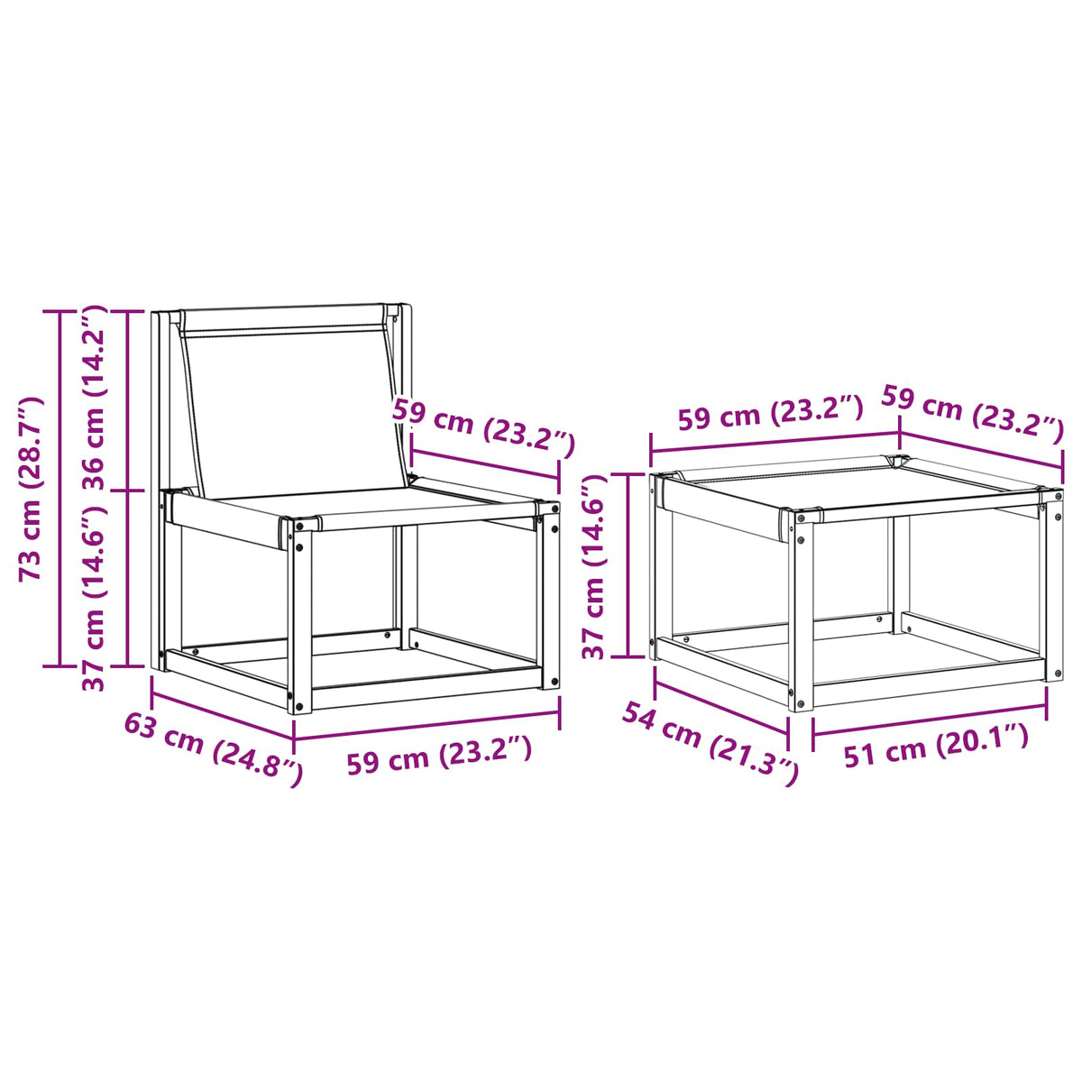Set vanjskih sofa 6 kom. Prirodna i svjetlosiva