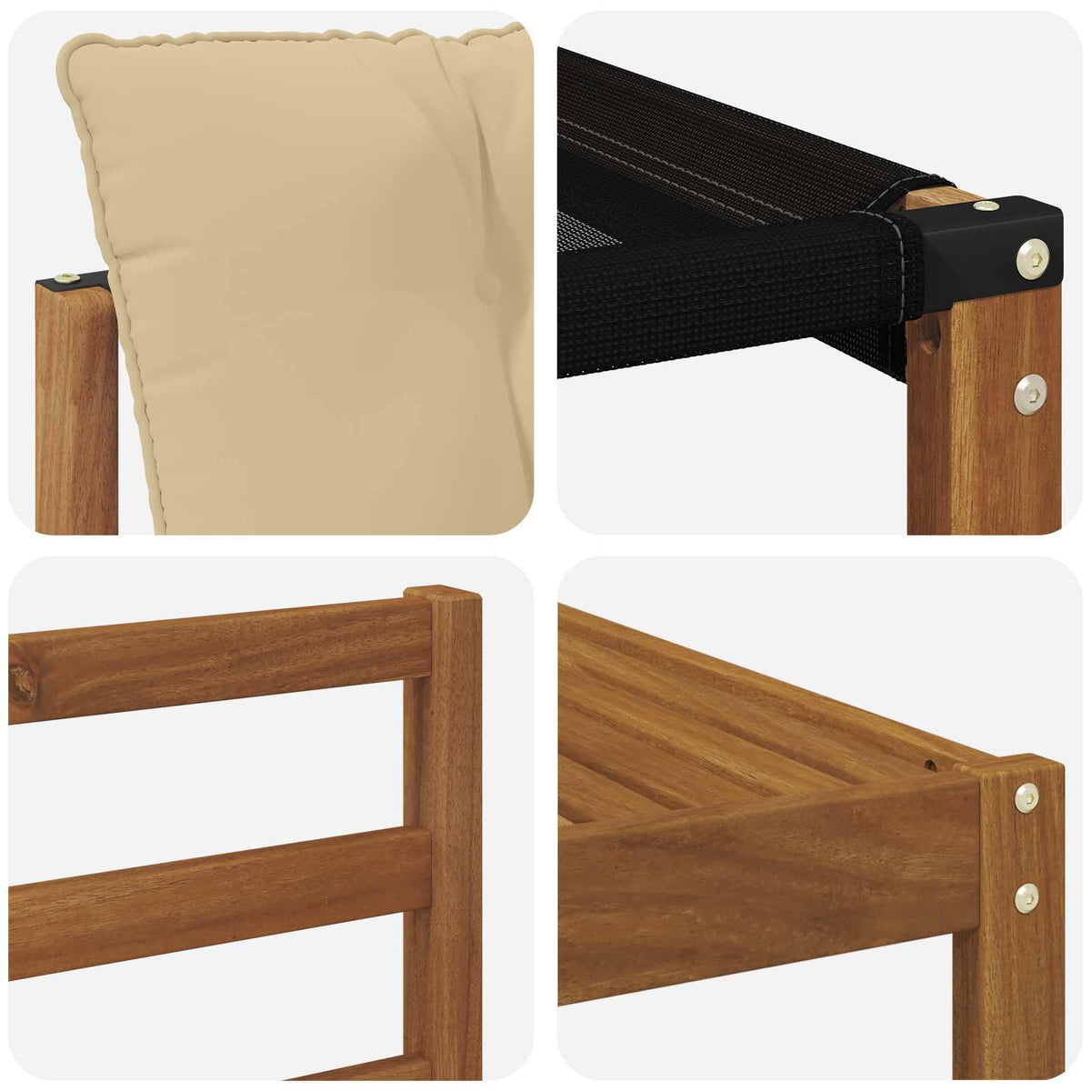 Set vanjskih sofa 5 kom. Prirodna i bež