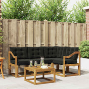 Set vanjskih sofa 5 kom. Prirodna i crna