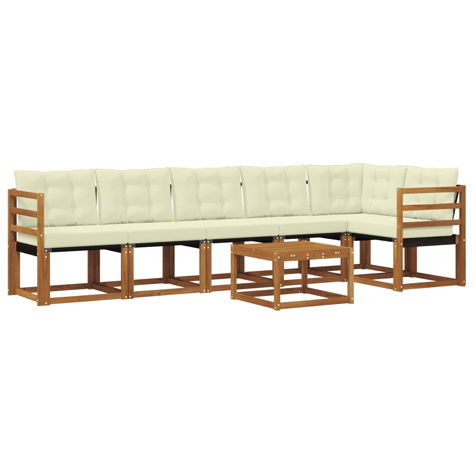 Set vanjskih sofa 7 kom. Prirodna i krem