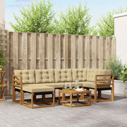Set vanjskih sofa 7 kom. Prirodna i bež