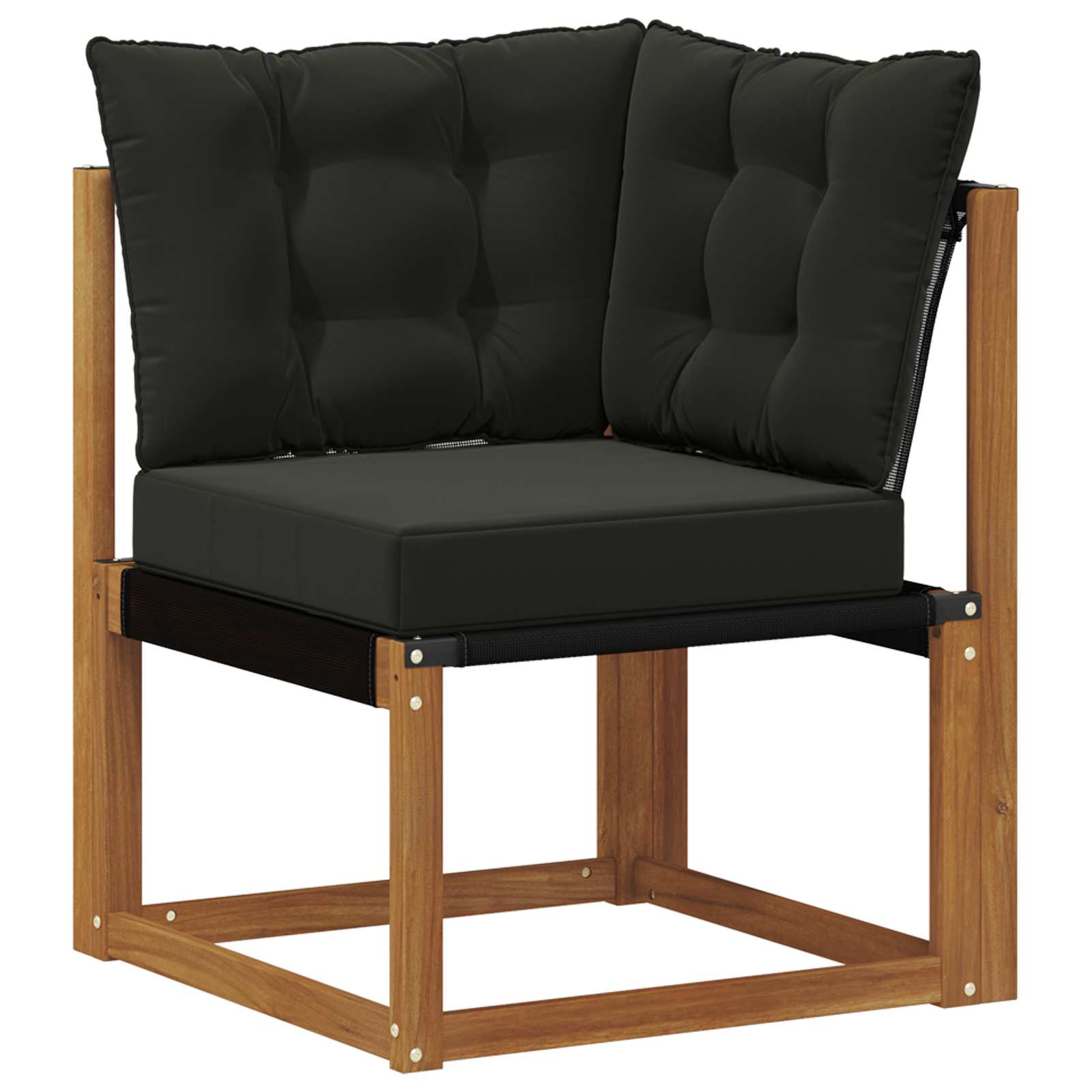 Set vanjskih sofa 8 kom. Prirodna i crna