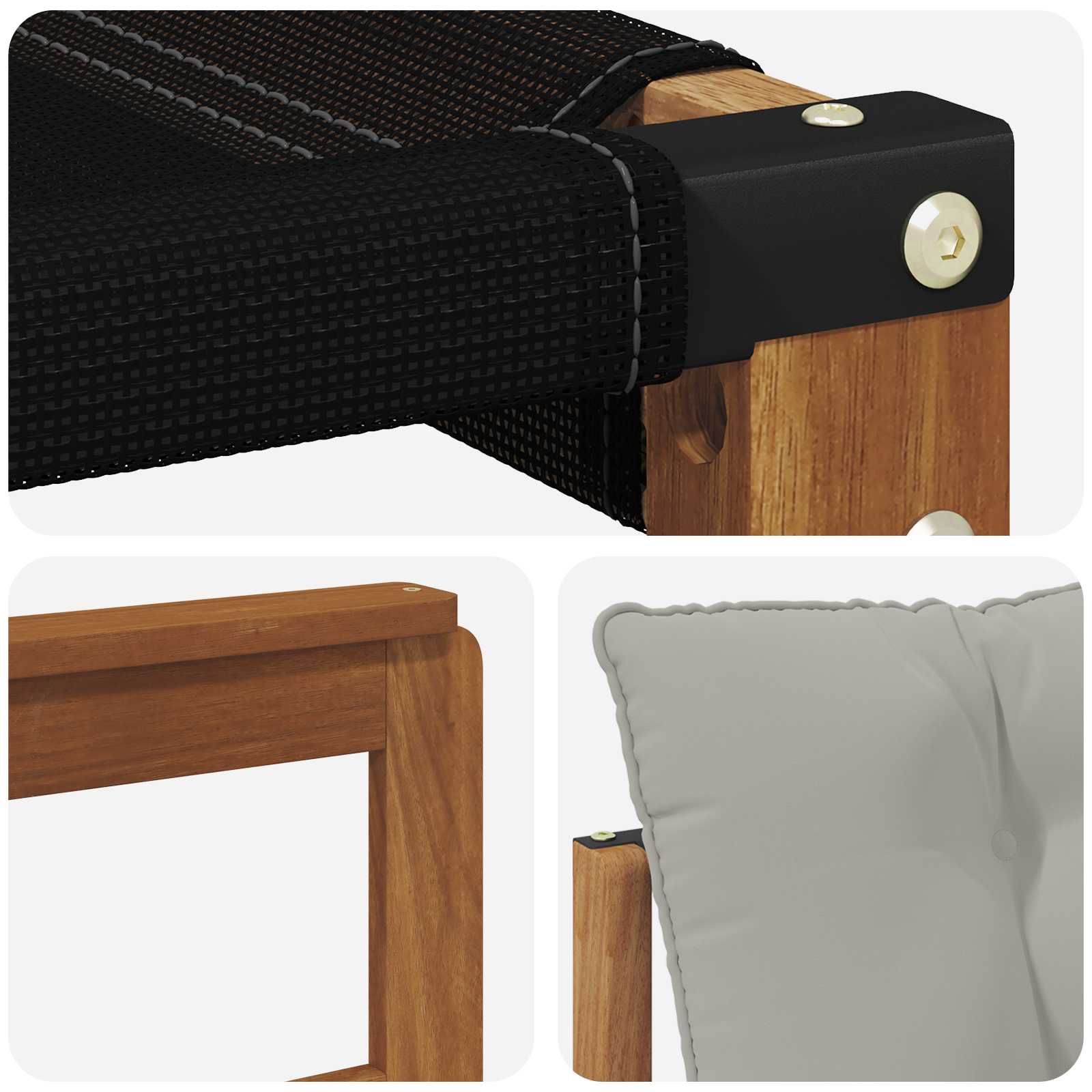 Set vanjskih sofa s jastukom 10 pcs Prirodna i svijetlo siva