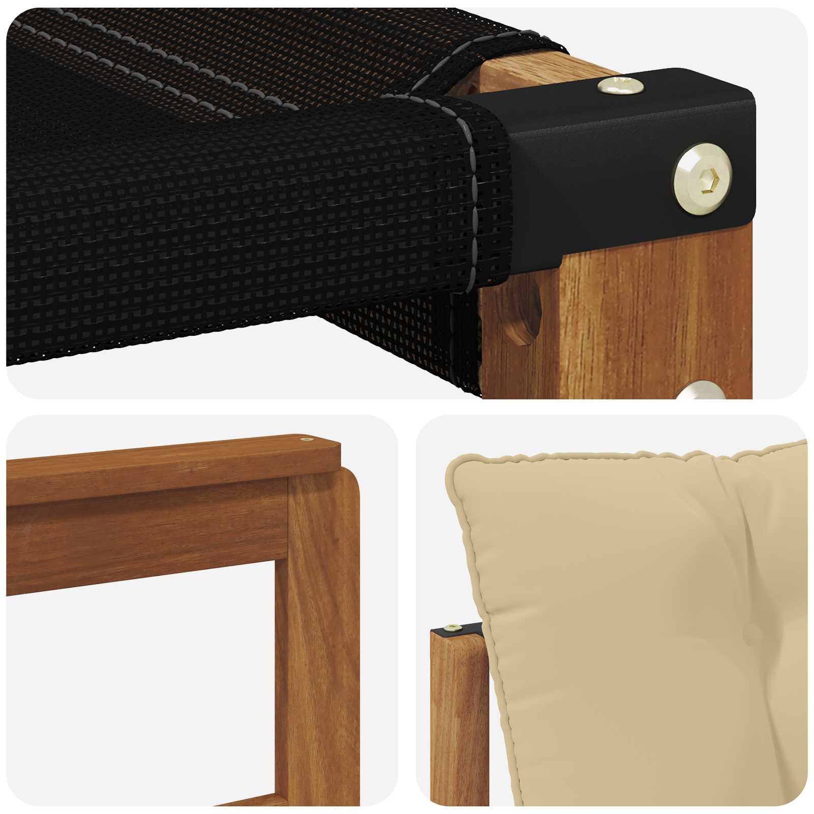 Set vanjskih sofa 4 kom. Prirodna i bež