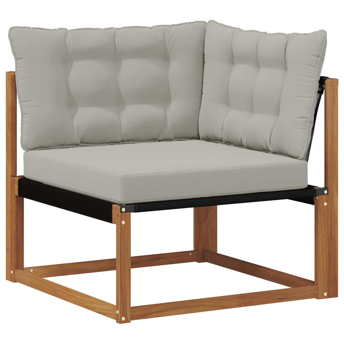 Set vanjskih sofa 6 kom. Prirodna i svijetlo siva Smeđa 408 x 170,5 x 73 cm