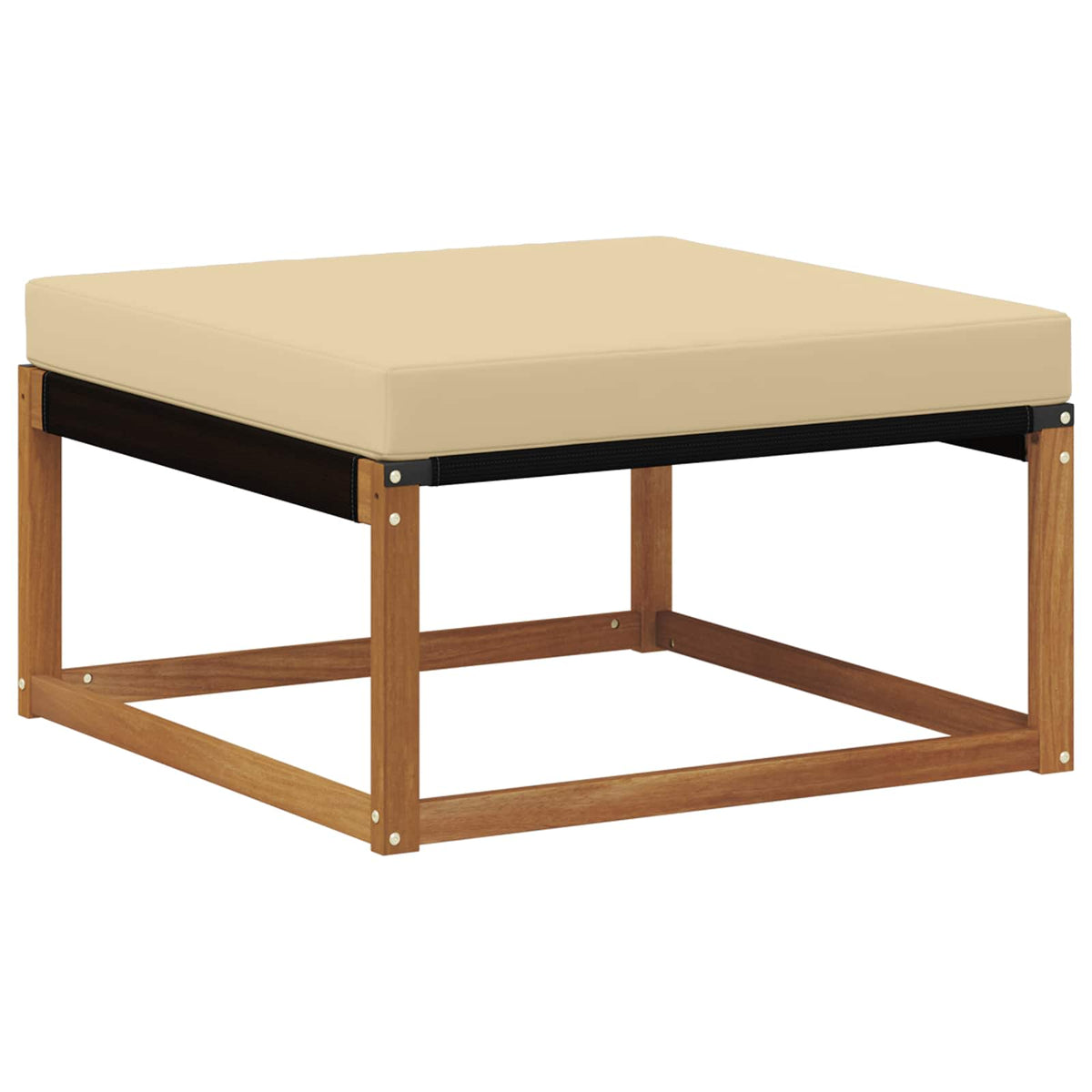 Set vanjskih sofa 7 kom. Prirodna i bež Čvrsto drvo akacije