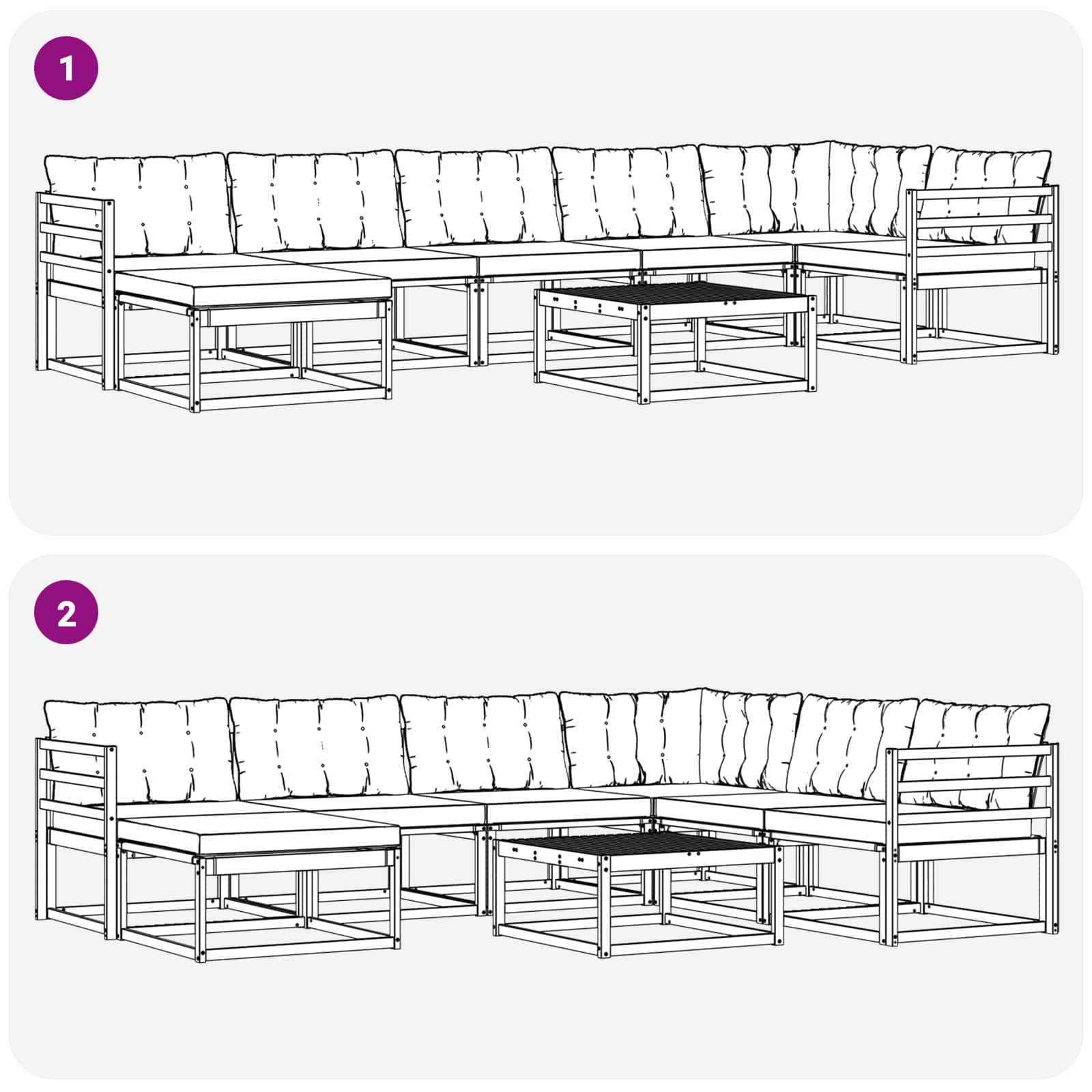 Set vanjskih sofa 22 pcs Prirodna i krem Čvrsto drvo akacije