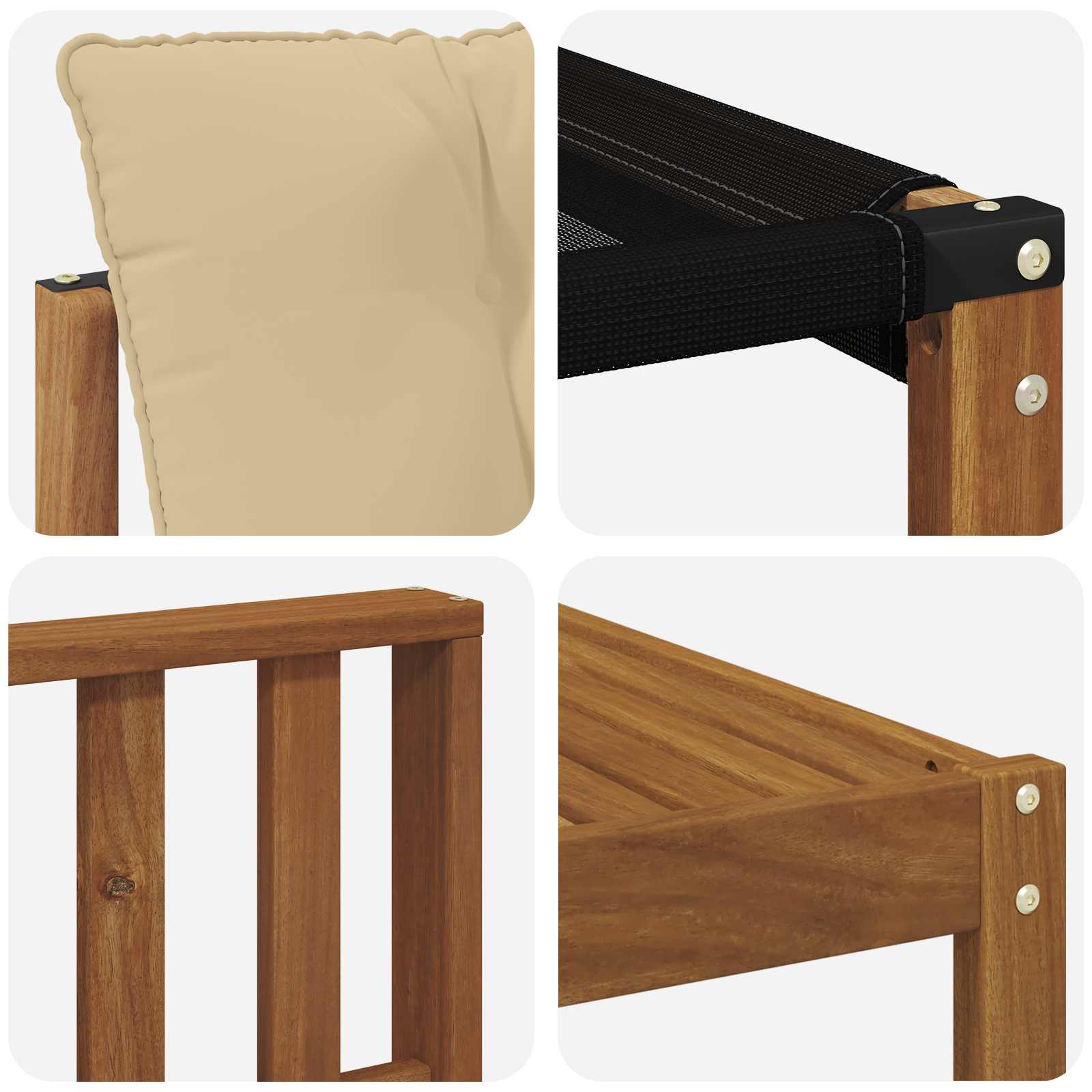 Set vanjskih sofa 22 pcs Prirodna i bež Čvrsto drvo akacije