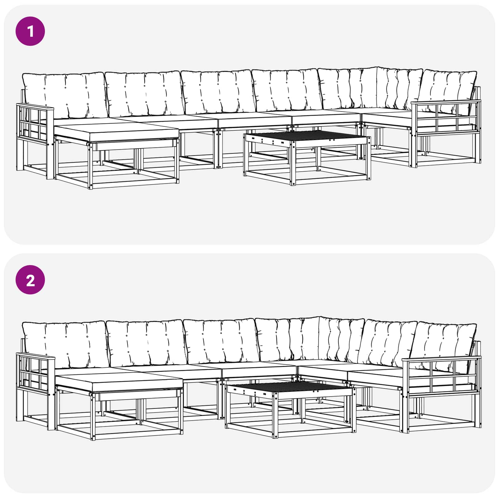 Set vanjskih sofa 22 pcs Prirodna i krem Čvrsto drvo akacije