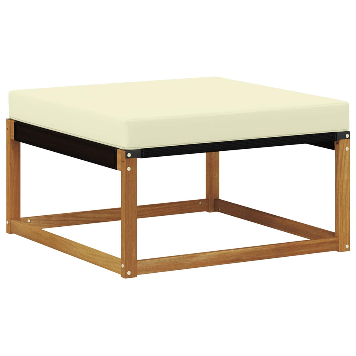 Set vanjskih sofa 8 kom. Prirodna i krem Čvrsto drvo akacije