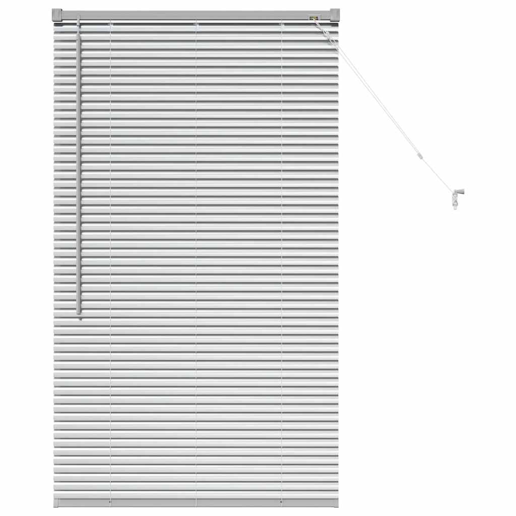 Venecijanski zastore Srebrno 130 x 80 cm Aluminij