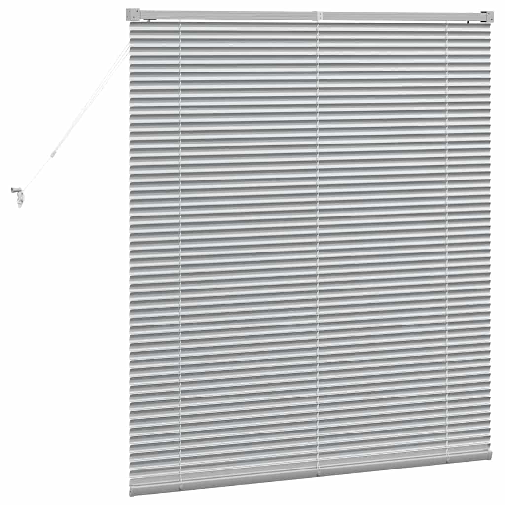 Venecijanski zastore Srebrno 130 x 115 cm Aluminij