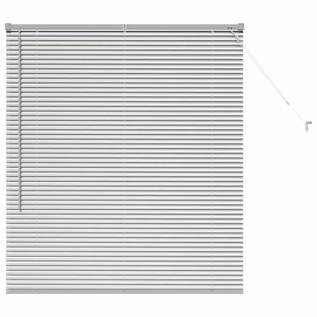 Venecijanski zastore Srebrno 130 x 115 cm Aluminij