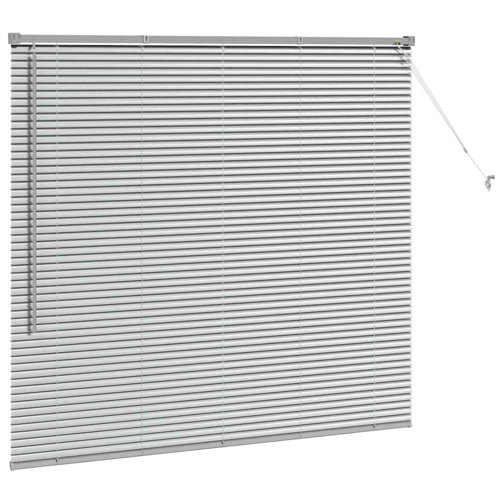 Venecijanski zastore Srebrno 130 x 140 cm Aluminij