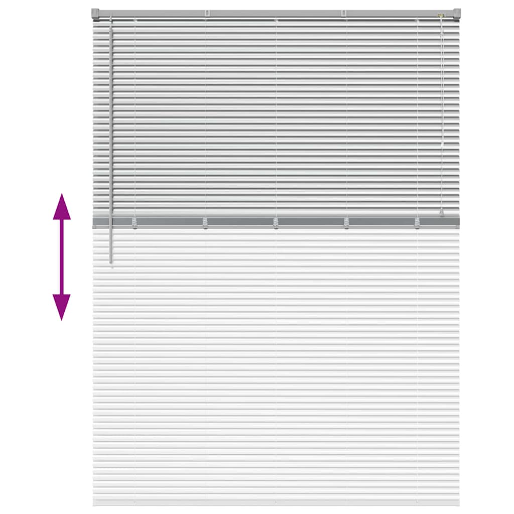 Venecijanski zastore Srebrno 175 x 135 cm Aluminij