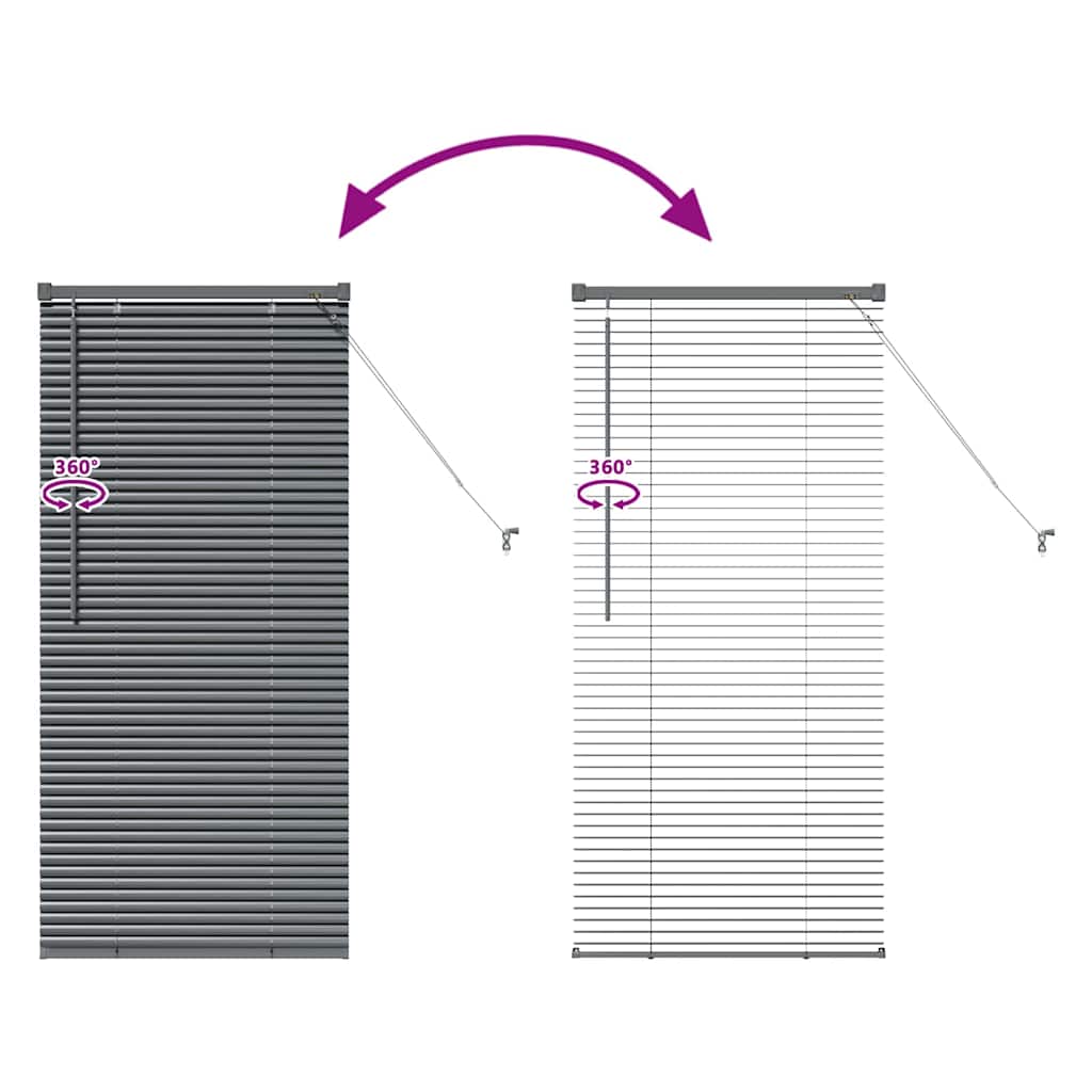 Venecijanski zastore Tamno siva 130 x 65 cm Aluminij