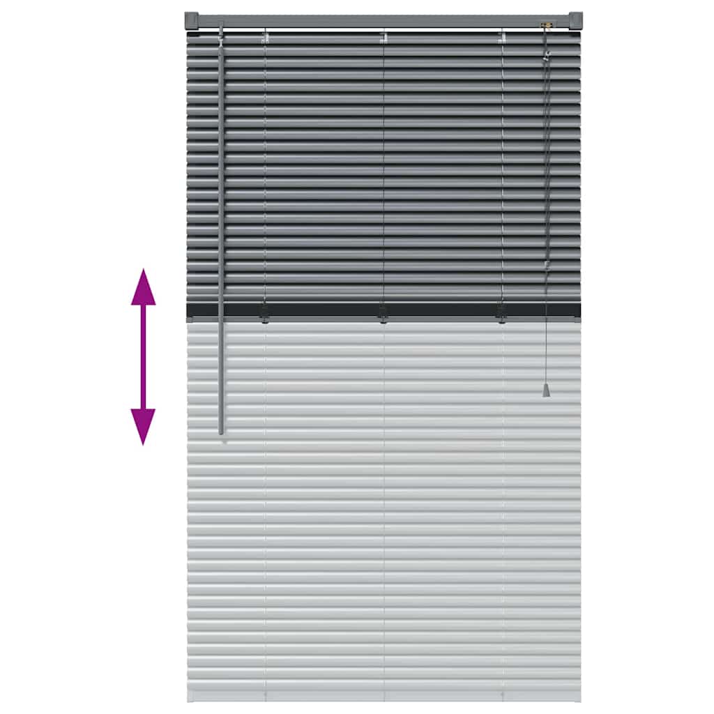 Venecijanski zastore Tamno siva 130 x 75 cm Aluminij