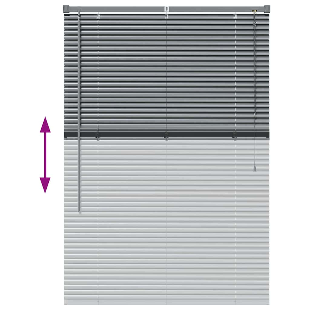 Venecijanski zastore Tamno siva 130 x 90 cm Aluminij